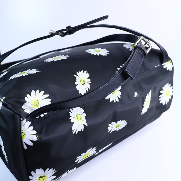 KATE SPADE Blake Avenue Daisy Hilo Backpack Black Large Leather Strap - Picture 7 of 11